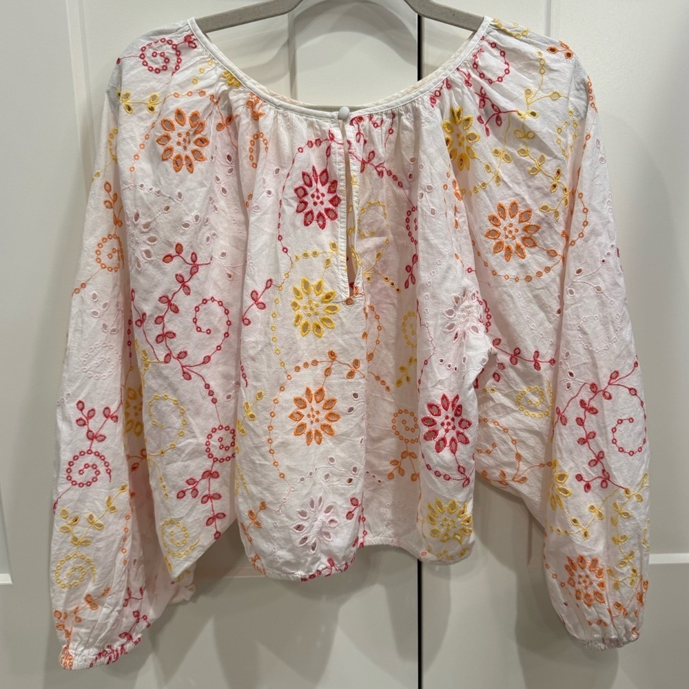 Maeve Anthropologie Addison Eyelet Blouse - Picture 7 of 8